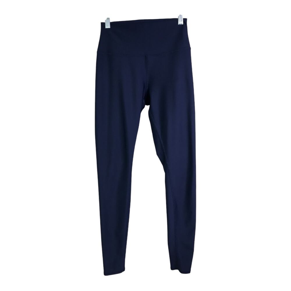 Alo Leggings Womens Sz M Navy Blue Athletic‎ Yoga Elastic High Waist Pull-On